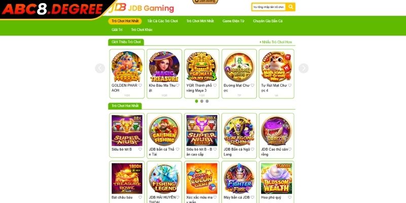 Nổ hũ JDB ABC8 Trải Nghiệm Game Giải Trí Đổi Thưởng Hấp Dẫn Tổng quan về Nổ hũ JDB ABC8